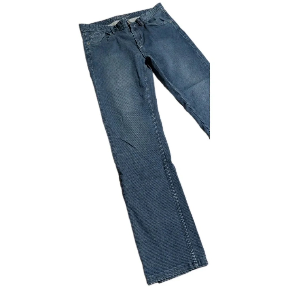 Robert Graham Tailored Kipling Jeans Mens 32x30 Blue Stretch Straight Denim